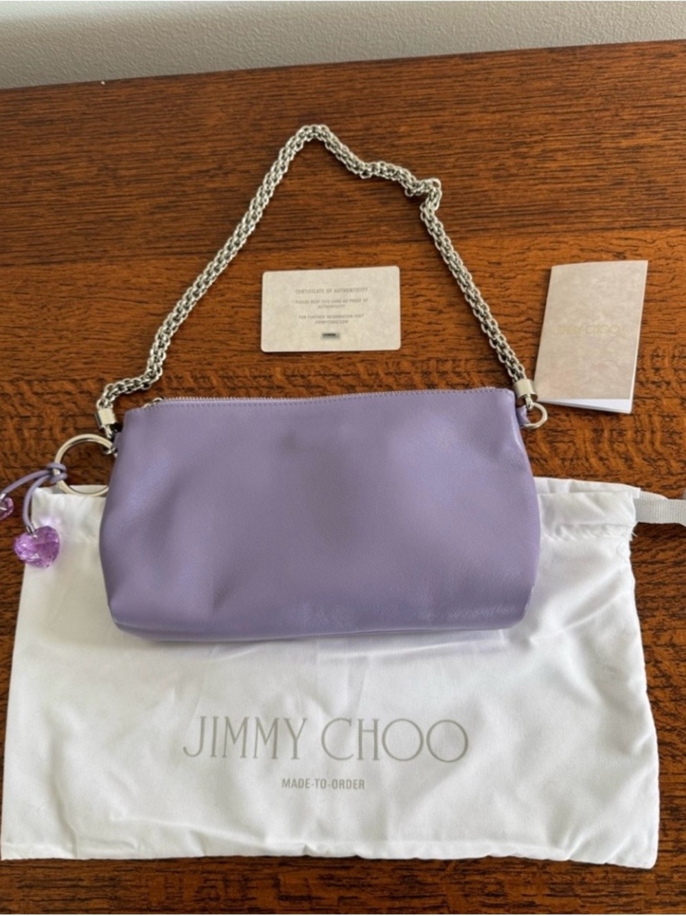 NWOT Jimmy Choo Mini Callie Nappa Leather Shoulder Bag w/Dust Bag